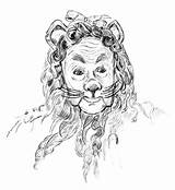 Lion Cowardly Oz Wizard Drawing Deviantart Drawings Characters Wabbit Beanstalk Giant Jack Original sketch template