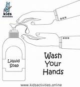 Washing Hands Kidsactivities Handwashing Hygiene Kindergarten sketch template