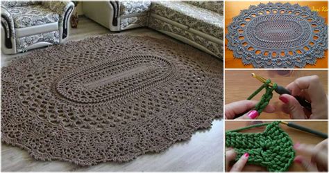 crochet oval rug
