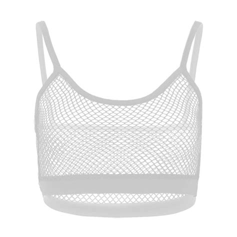 sexy women sleeveless see through sheer mesh crop top t shirt tank tops