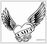 Heart Draw Simple Drawings Wings Hearts Cliparts Tattoo Cool Coloring Pages Angel Wing Attribution Forget Link Don Tattoos She sketch template