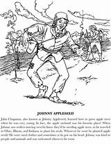 Johnny Appleseed Bestcoloringpagesforkids Dover sketch template