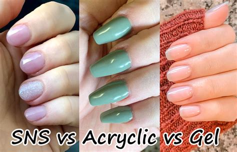 sns  acrylic  gel nails  factor comparison