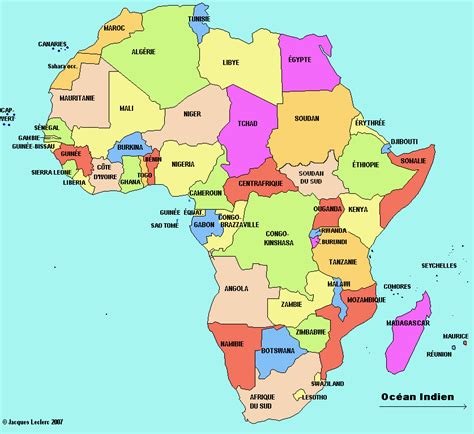 el mapa de africa  sus paises
