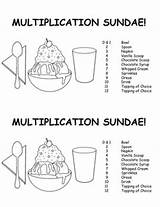 Multiplication Sundae Incentive Party Set sketch template
