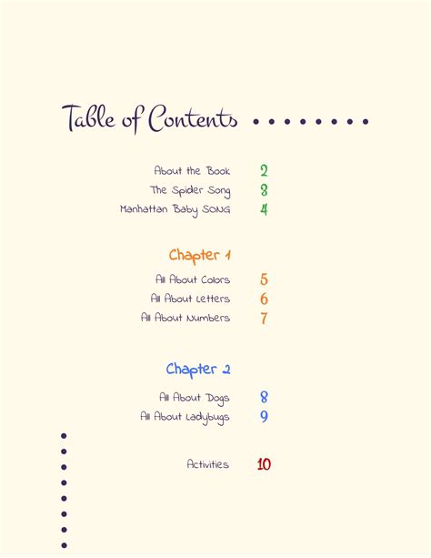 training manual table  contents template google docs word apple