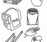 Objects Coloring Pages Color School Getcolorings sketch template