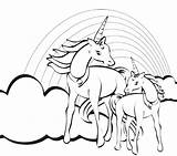 Unicorn Coloring Pages Printable Rainbow Fat Girls Color Pdf Cute Cool Hard Getcolorings Getdrawings Template Pag Little Colorings Print Two sketch template