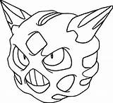 Glalie Morningkids Coloriages Pokémon sketch template