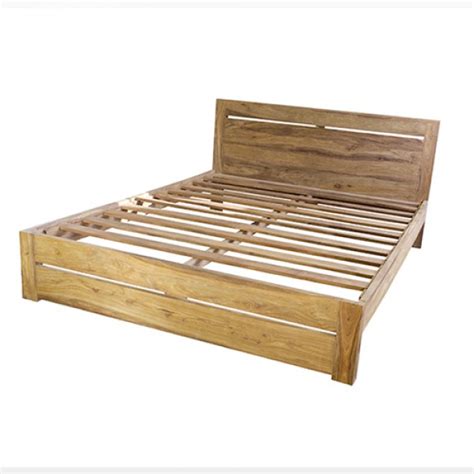 king wooden bed frame natural timber furniture loft