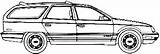 Ford Taurus Wagon Blueprints 1987 sketch template