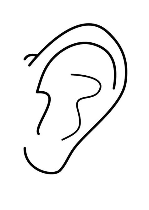 ear picture coloring pages kids play color