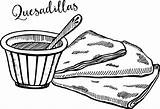 Quesadillas Quesadilla Fajita sketch template