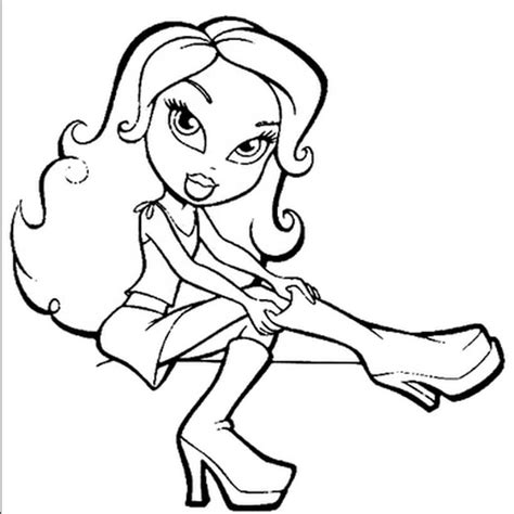 bratz  coloring page  printable coloring pages  kids