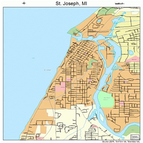 st joseph michigan street map