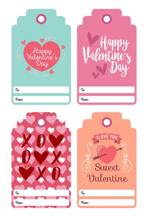 valentines gift tags printable template valentine gift tags