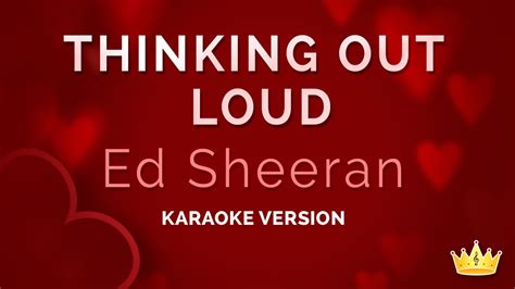 karaoke thinking out loud ed sheeran