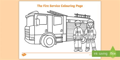 fire service colouring page teacher  twinkl