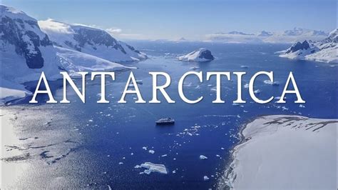 beautiful antarctica land  ice aerial drone  video youtube