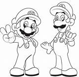 Mario Coloring Bros Pages Brothers Luigi Super Print Printable Kids Drawing Colouring Color Sheets Brother Mansion Characters Deviantart Drawings Book sketch template