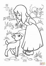Gerda Coloring Little Lamb Pages Color Drawing Queen Silhouettes sketch template