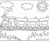 Coloring Pages Christmas Pre Trains Getcolorings Train Color sketch template