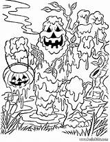 Coloring Ausmalen Scary Monstro Hellokids Drucken Bruxas Lama Malvorlagen Monstros Pumpkin Pântano Farben Coloringhome sketch template