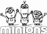 Coloring Birthday Minion Pages Printable Minions Getcolorings sketch template