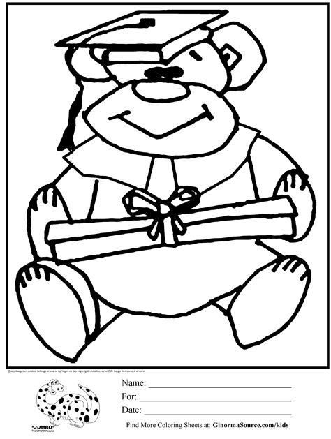 kindergarten graduation coloring pages  getcoloringscom