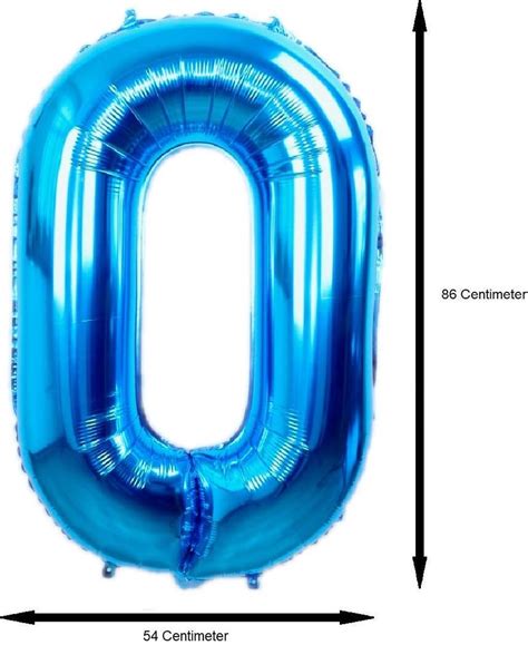 folie ballon cijfer  jaar blauw cm verjaardag folieballon met rietje bolcom
