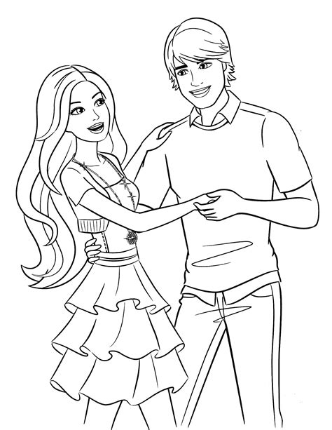 barbie  ken coloring pictures bubakidscom