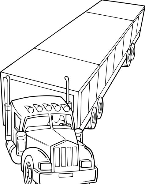 tractor trailer coloring page   goodimgco