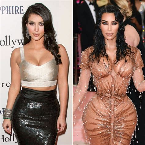 Kim Kardashian Before And After Buzzpopdaily Then And Now
