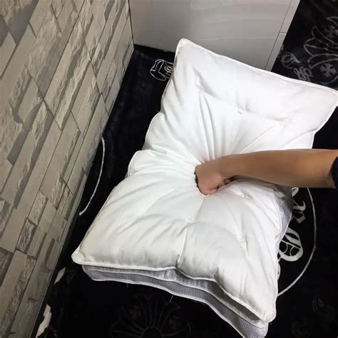 buy white solid double deck thick bed pillows xcm cotton feather velvet