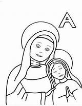 Anne St Saint Coloring Pages Clipart Alphabet Saints Anna Colouring Color Cliparts Gianna Kids Letter Liturgical Angels Year Clipground Library sketch template