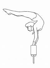 Gymnastics Gymnastik Gymnastic Beam Handstand Ausmalen Colornimbus sketch template