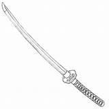 Katana Sword Swords sketch template