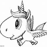 Alicorn Unicorn Pegasus sketch template