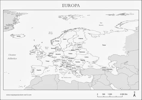 mapa da europa politico  colorir educa