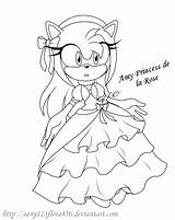 Amy Sonic Coloring Pages Rose Princess La Characters Drawing Para Printable Color Print Getcolorings Getdrawings Base Deviantart Favourites Add Colorings sketch template