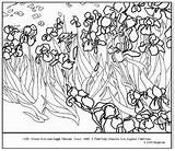 Gogh Van Coloring Pages Irises Vincent Lesson Plan Teacherspayteachers Space Bird Famous Constantin Brancusi Colouring Adult Paintings Monet Painting Outline sketch template