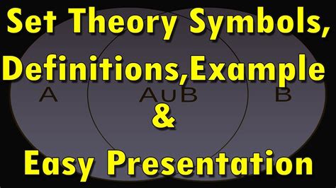 set theory symbolsdefinitionsexampleeasy  youtube