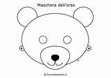 Colorare Maschere Carnevale Ritagliare Orso Maschera Disegni Animali Bambini Pianetabambini Scimmia Scegli sketch template