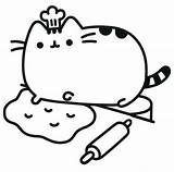 Pusheen Coloring Pages Chef Print Printable sketch template