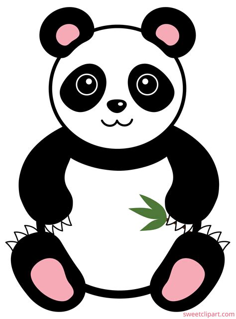 cute giant panda bear  clip art