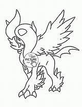 Pokemon Coloring Pages Ultra Rare Large Wuppsy Absol Mega Printables Characters Kids sketch template