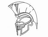 Helmet Roman Warrior Coloring Coloringcrew sketch template