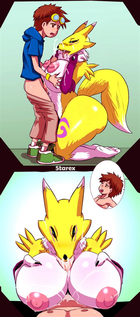 renamon and takato commission by fivestarex hentai foundry