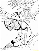 Spiderman Pages Superhero Homecoming Coloring Color Adults Kids sketch template