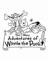 Pooh Winnie Coloring Pages Birthday Printable Happy Disney Color Bear Baby Cartoon Colouring Many Adventures Animaties Movie Animated Book Friends sketch template